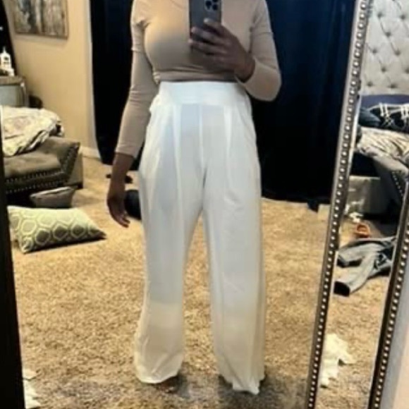 Amazon White Wide Leg Pants Size Small - Picture 4 of 4